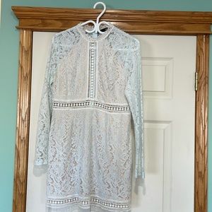 Lace mini cocktail party dress, ladies size 10, zip up back